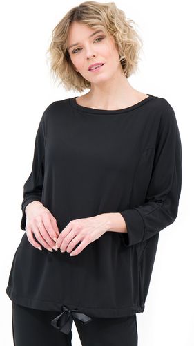 Blusa in jersey con coulisse in vita