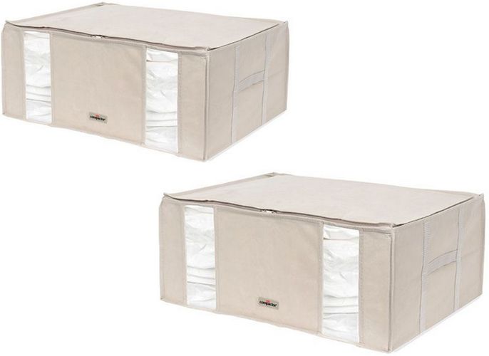 2 scatole con sacco salvaspazio e valvola interni