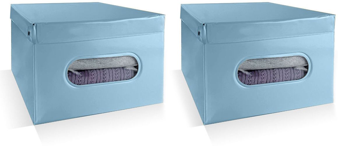 Smart 2 scatole guardaroba PVC blu baltico
