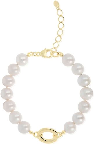 Bracciale argento 925 placcato con perle ming