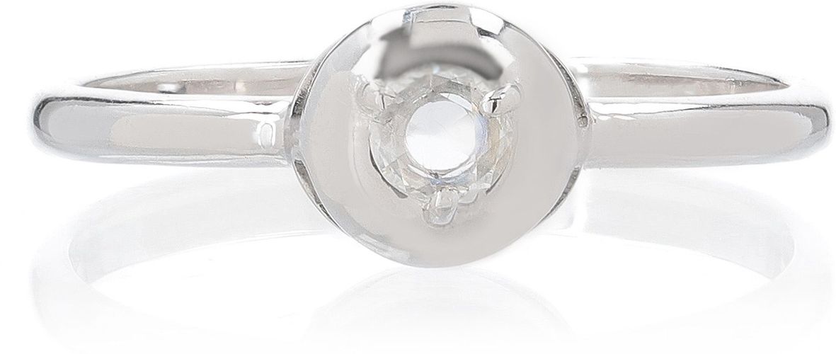 Anello in oro bianco con diamante 0.08ct