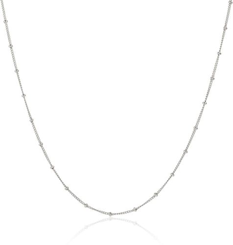 Collana con pepite in argento 925 placcato platino