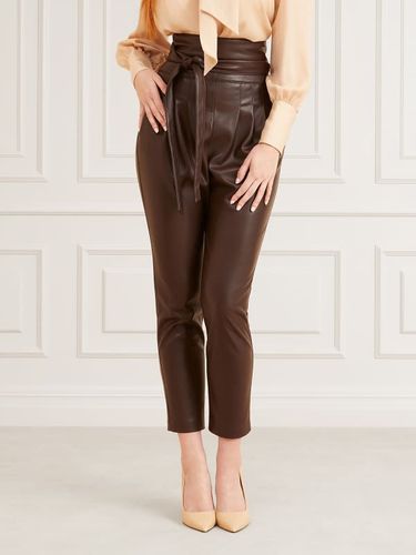 Donna, Pantaloni Marciano In Simil Pelle, Marrone, Taglia 48