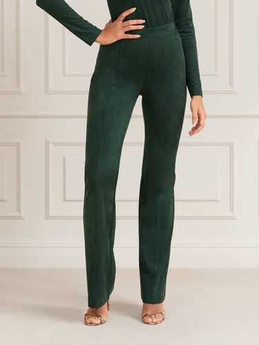 Donna, Pantaloni Marciano Simil Scamosciato, Verde, Taglia 44