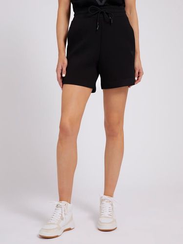 Donna, Shorts Logo Laterale, Nero, Taglia XL