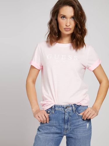 Donna, T-Shirt Logo, Rosa chiaro, Taglia XL
