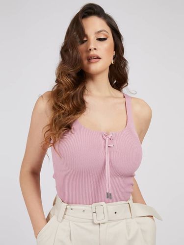 Donna, Top In Maglia Smanicato, Rosa, Taglia XL