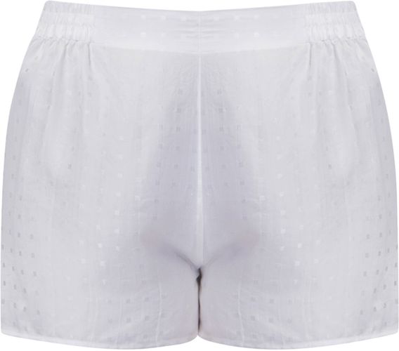 Morning No.1 White Silk Pajama Shorts