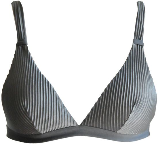 Padded Bralette In Plissè Grey