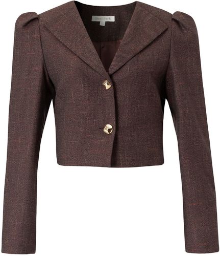 Crop Puff Wool Blazer Jacket