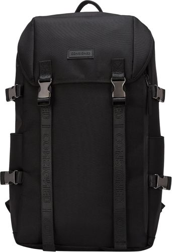 Torrett Twin Pocketed Flapover Backpack Black