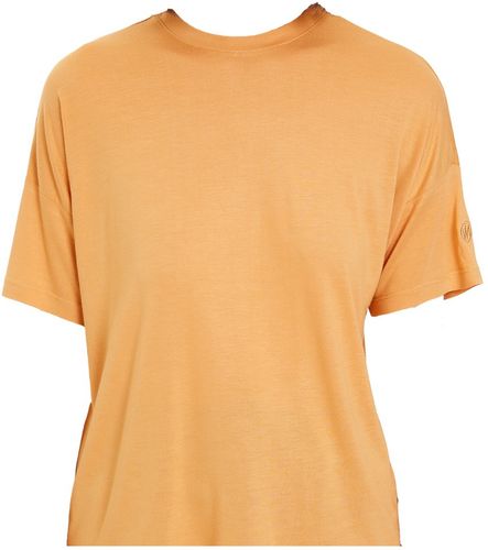 Essentials Scoop Neck Loose Tee In Pale Gold