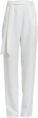 Wide Leg High Waist Trousers In White