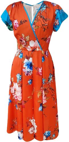 Beverly Jumpsuit Orange Vibrant Floral Print