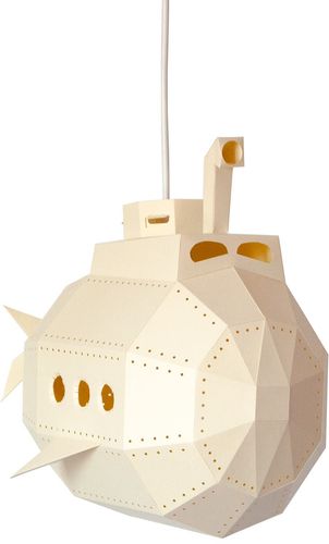 Submarine Diy Pendant Paperlamp Kit In Sandy Beige