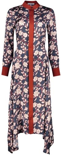 Navy Midi Dress Ettie With Floral Print