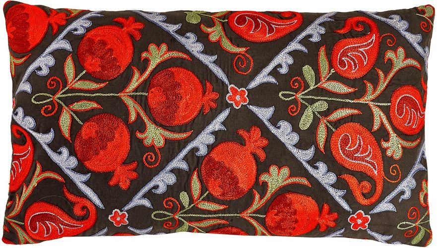 Halicarnassus Bodrum Suzani Ikat Double Sided Silk Heritage Design Cushion
