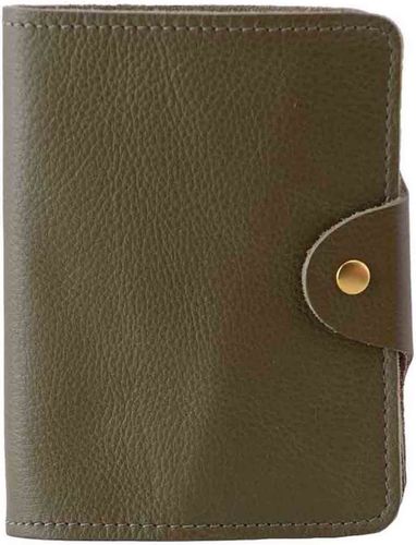 Luxury Italian Leather Olive Green Passport Cover