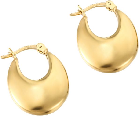 18Ct Gold Vermeil Curved Creole Hoops