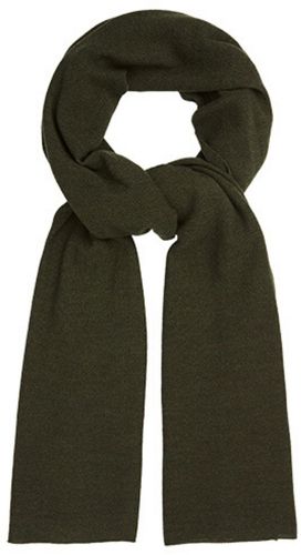 Oversized Knitted Wrap Scarf Deep Olive