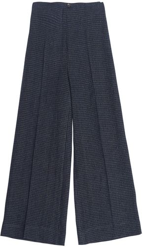 Blue Checked Culotte Trousers