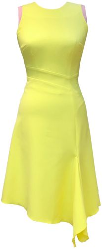 Adelle Dress Yellow & Pink Contrast