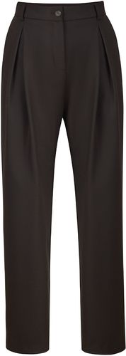 Tapered Trousers In Dark Brown