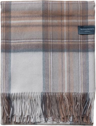 Cashmere Blanket In Stewart Natural Dress Tartan