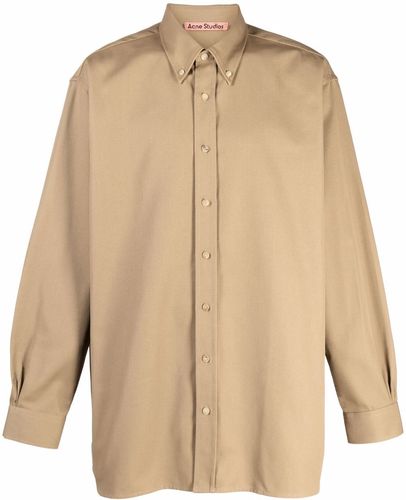 Camicia oversize in beige - uomo