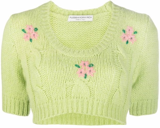 Maglione crop in verde - donna