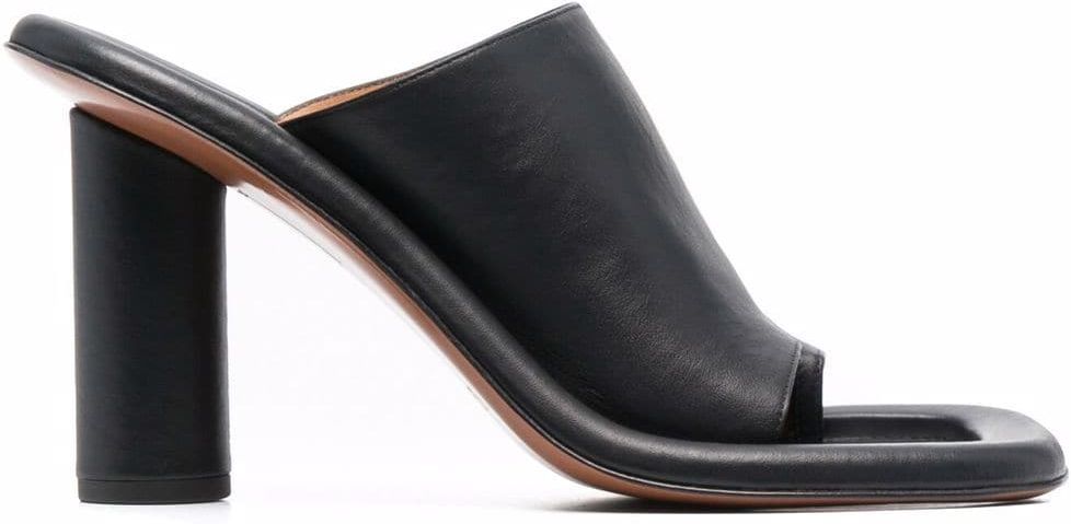 Mules con tacco alto in nero - donna