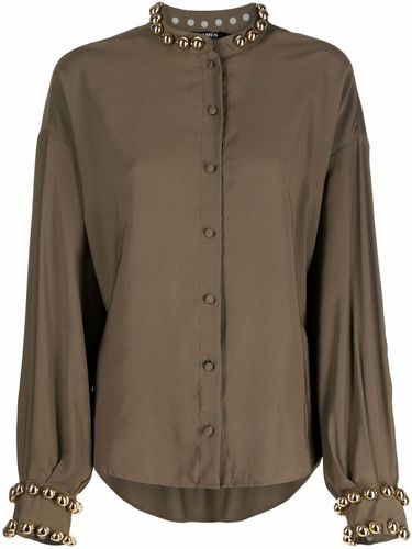 Camicia a maniche lunghe verde militare- donna