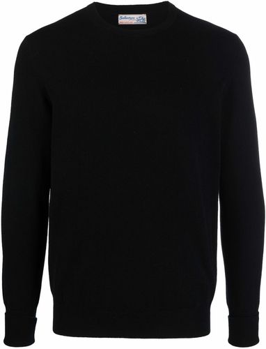 Maglione in maglia fine in nero - uomo