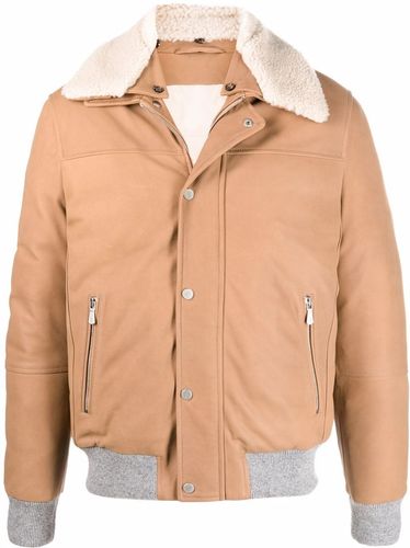 Piumino con zip in beige - uomo