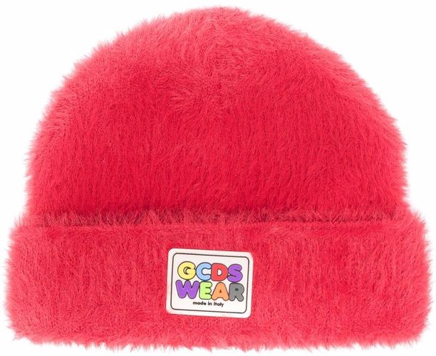Cappello beanie con logo in rosso - uomo