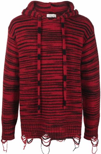 Maglione a righe in rosso e nero - uomo