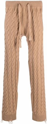 Pantaloni con coulisse in beige - uomo