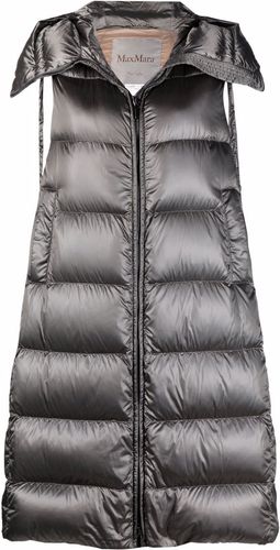 Gilet space con design trapuntato in argento - donna