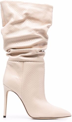 Stivali morbidi con tacco a stiletto beige - donna