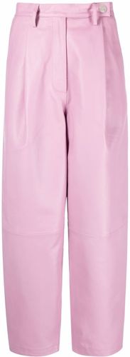 Pantaloni a vita alta in rosa - donna