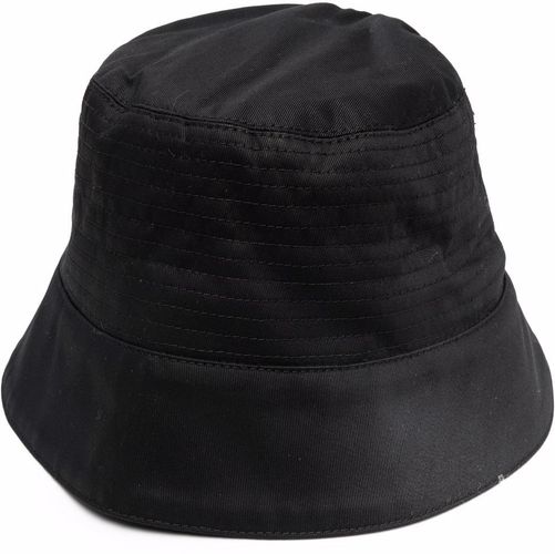 Cappello bucket con applicazione in nero - donna