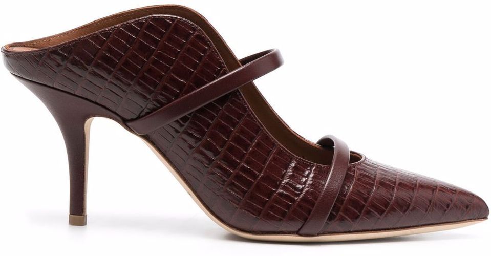 Mules Maureen con effetto coccodrillo 90mm in marrone - donna