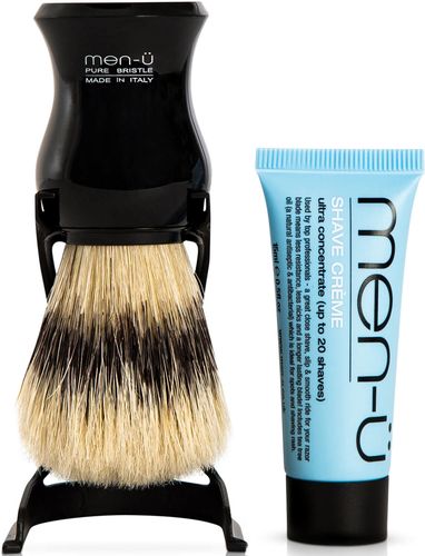 men-ü Barbiere Shave Brush and Stand - Black