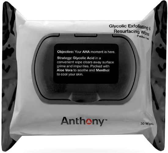 Anthonyglycolic Exfoliating and Resurfacing Wipes (30 Wipes)