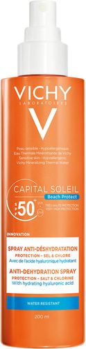 Capital Soleil Beach Protect spray solare anti disidratazione SPF 50 200 ml