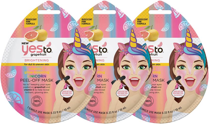 Grapefruit Vitamin C Glow-Boosting Unicorn Single Use Peel-Off Mask (Pack of 3)