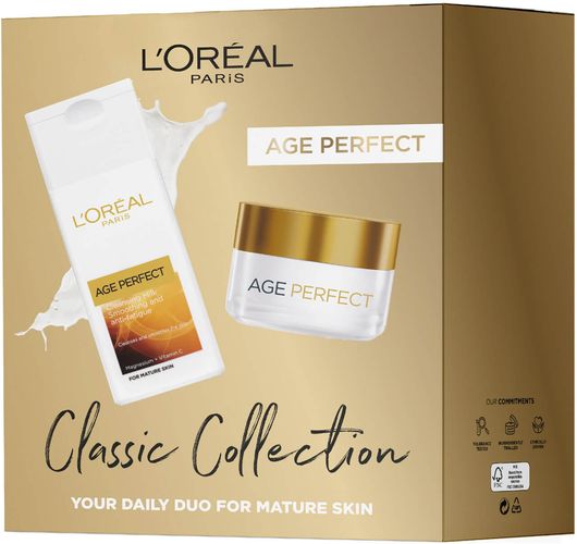 L'Oreal Paris Age Perfect Cleanser & Day Cream Classic Collection Gift Set for Her