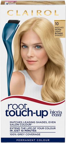 Root Touch-Up Permanent Hair Dye Long-lasting Intensifying Colour with Full Coverage 30ml (Various Shades) - 10 Extra Light Blonde