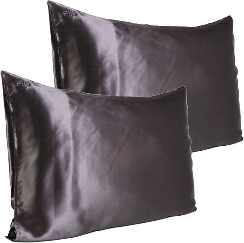 Pure Silk Pillowcase Duo - Queen - Charcoal