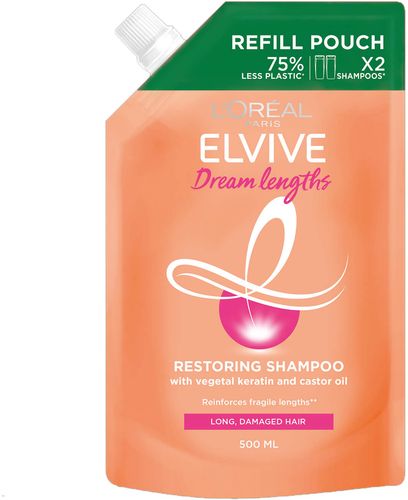 Elvive Dream Lengths Long Hair Shampoo Refill Pouch 500ml